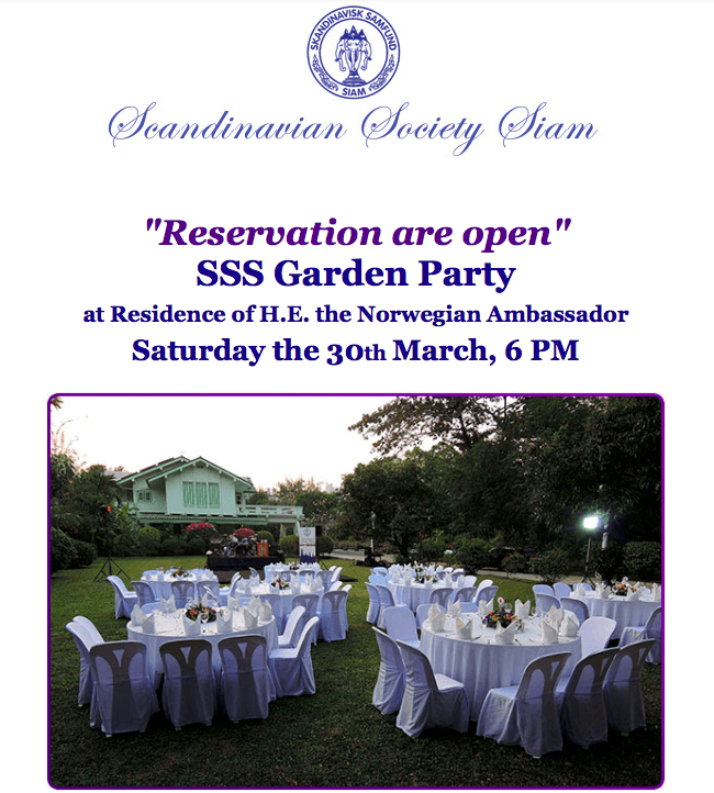 [Duplicated]  SSS Garden Party at Residence of H.E. the Norwegian Ambassador