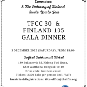 2022 Main Event: TFCC30 & Finland105 Gala Dinner